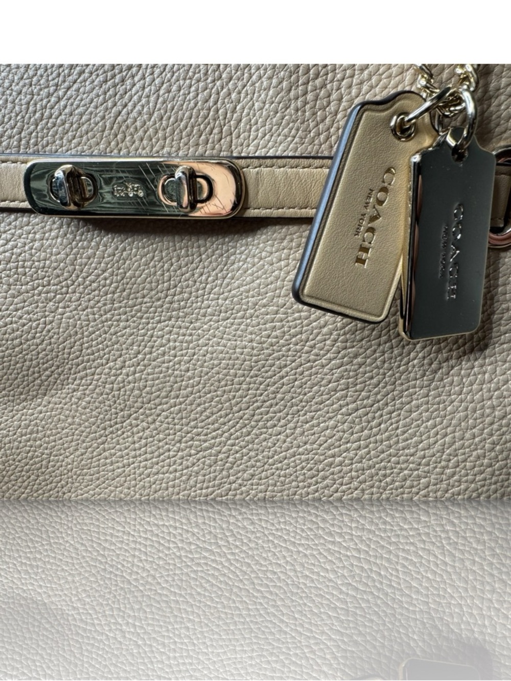 Coach Swagger 34915 Polished Pebbled Leather Tote Double Hang Tag - Picture 10 of 11
